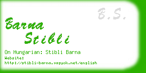 barna stibli business card